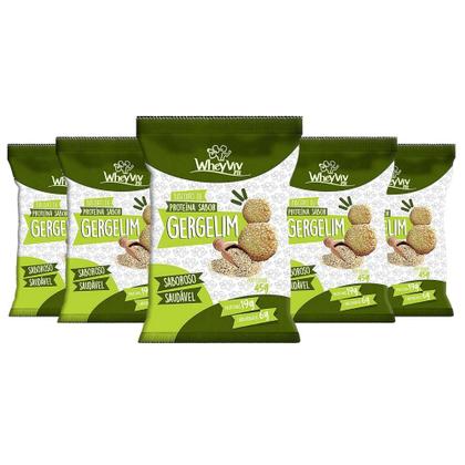 Imagem de Kit Biscoito De Proteína Sabor Gergelim Wheyviv (5Un De 45G)