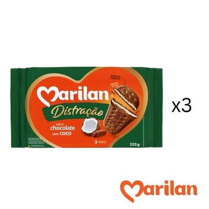 Imagem de Kit Biscoito Doce Bolacha Chocolate e Coco Marilan 960g