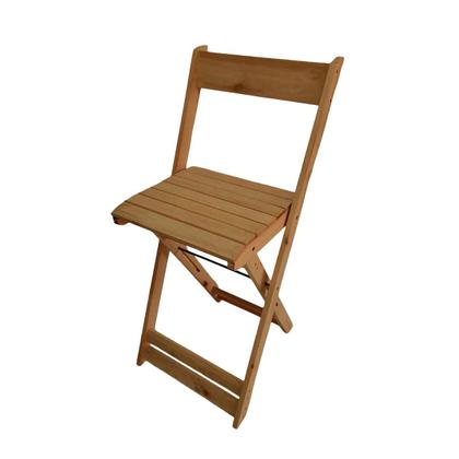 Imagem de Kit Bistrô com 4 Banquetas Dobrável de Madeira para churrasqueira Ismalu