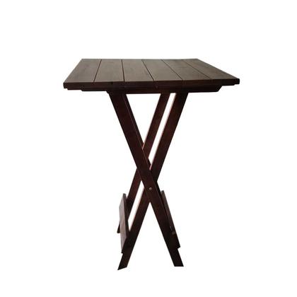 Imagem de Kit Bistrô Eucalipto Dobrável com 4 Banquetas de Madeira