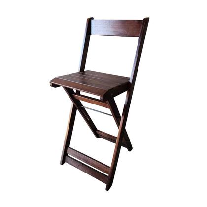 Imagem de Kit Bistrô Eucalipto Dobrável com 4 Banquetas de Madeira