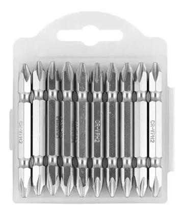 Imagem de kit Bits Philips Ponta Dupla 65 mm com 10 Peças - Eda 1/4