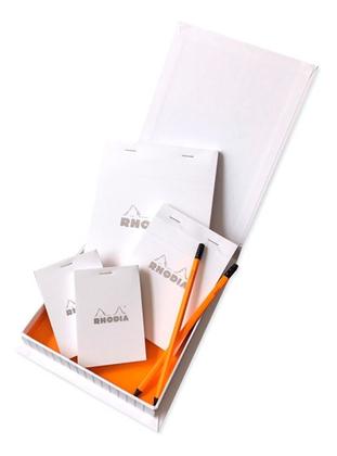 Imagem de Kit Bloco Notas Sketchbook Rhodia The Essential Box Branco