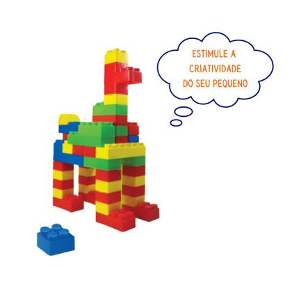 Imagem de Kit Blocos De Montar Infantil  Colorido Educativo 96 Peças