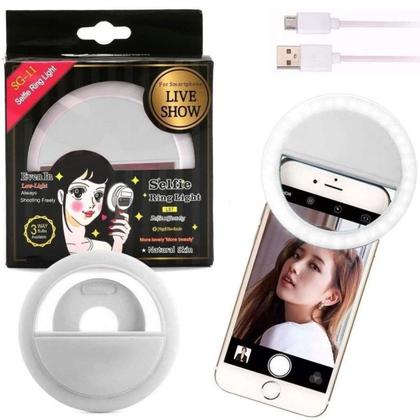 Imagem de Kit Blogueira Ring Light 26cm Tripé 2m + Acessórios Celular Tiktok 12 Peças