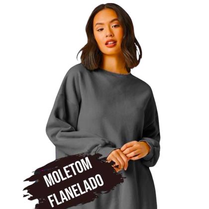 Imagem de KIT Blusão Blusa MOLETOM CARECA + CALÇA leg LEGGING FLANELADA Academia Corrida Feminina 622