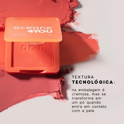 Imagem de Kit Blush Cremoso Pêssego + Iluminador Facial Rosado 4you (2 Produtos)