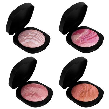 Imagem de Kit Blush Multifuncional Ruby Rose Obsidian Carved In Marble Com 4 10,5g