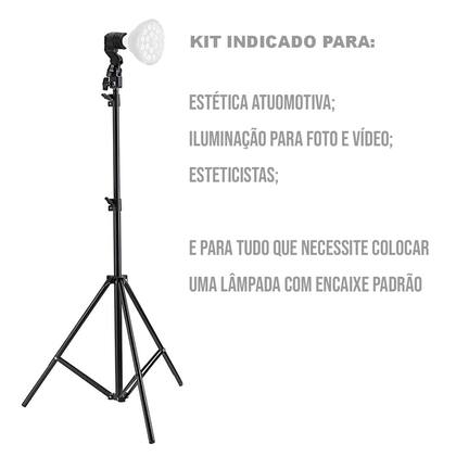 Imagem de Kit Bocal Para Lâmpada Padrão E Suporte Tripé Pedestal