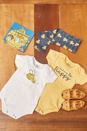 Imagem de Kit body bebê 3 peças abelha menina elian