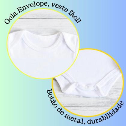 Imagem de Kit Body Bebê Algodão Macacão Recém nascido 3 Bodie Sortidos