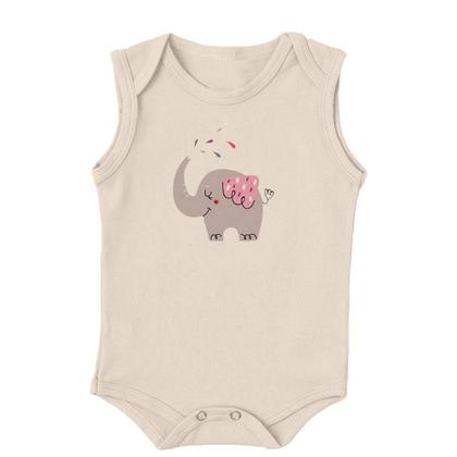 Imagem de Kit Body Bebê Manga Curta Regata Macacão Curto 3 Pçs Algodão