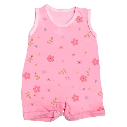 Imagem de Kit Body Bebê Manga Curta Regata Macacão Curto 3 Pçs Algodão