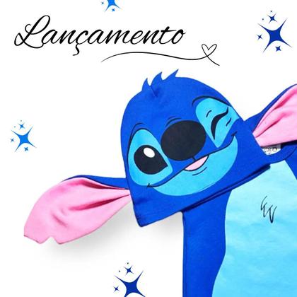 Imagem de Kit Body Bebê Temático de Algodão Lilo & Stitch Com Touca Para Mesversário