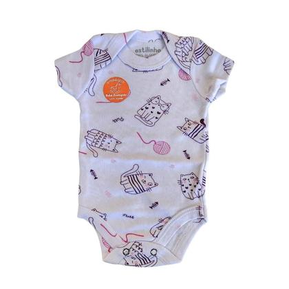 Imagem de Kit Body Manga Curta com 3 Peças 100% Algodão Feminino