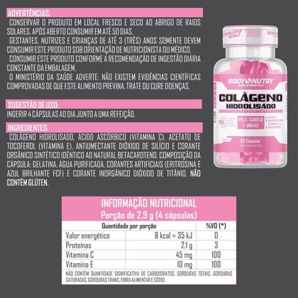 Imagem de Kit Body Nutry  Equilibrium, Colágeno Hidrolisado e Testo Feminy  3 Suplementos com 60 cápsulas cada pote 