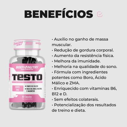Imagem de Kit Body Nutry  Equilibrium, Colágeno Hidrolisado e Testo Feminy  3 Suplementos com 60 cápsulas cada pote 