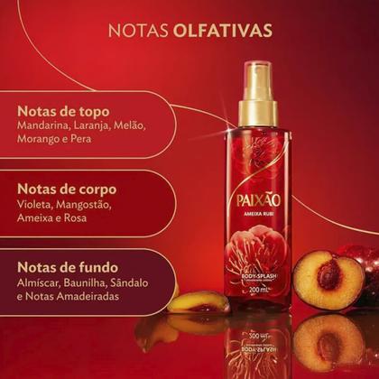 Imagem de Kit Body Splash Paixão Rosas Brancas + Ameixa Rubi 200ml