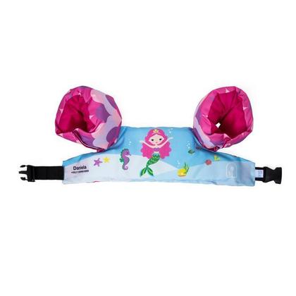 Imagem de Kit Boia Colete Salva Vidas Sereia + Boia Auxiliar Rosa