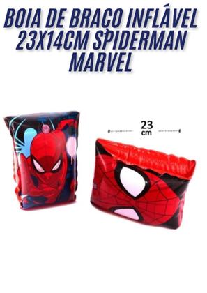 Imagem de Kit Boia De Braço Colete Inflavel Homem Aranha Vingadores