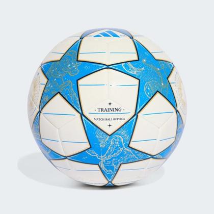 Imagem de Kit Bola Adidas Futebol de Campo UCL Champion League Training + Bomba de Ar Azul
