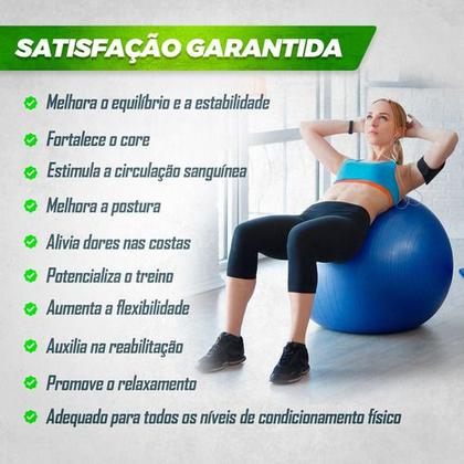 Imagem de Kit Bola De Pilates Elástico Treino Faixa Elástica Mini Band