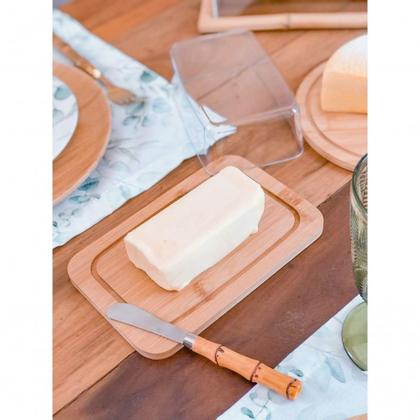 Imagem de Kit Boleira + Manteigueira + Porta Frios Bambu + Porta Queijo