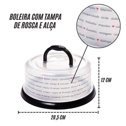 Imagem de Kit Boleira Suporte de Bolo Queijeira e Porta Frios Presunto Plasutil