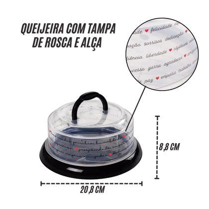 Imagem de Kit Boleira Suporte de Bolo Queijeira e Porta Frios Presunto Plasutil