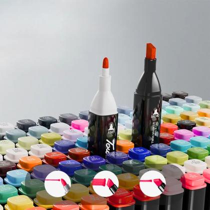 Imagem de Kit Bolsa Com 100 Canetinhas Coloridas Com Ponta Dupla Bobbie Goods