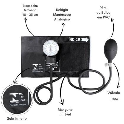 Imagem de Kit Bolsa Cores Aparelho de Pressao Esfigmomanometro Estetoscópio Medidor de Glicose Premium