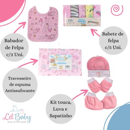 Imagem de Kit Bolsa de Maternidade 5 Peças + Saída maternidade + Enxoval Master menina