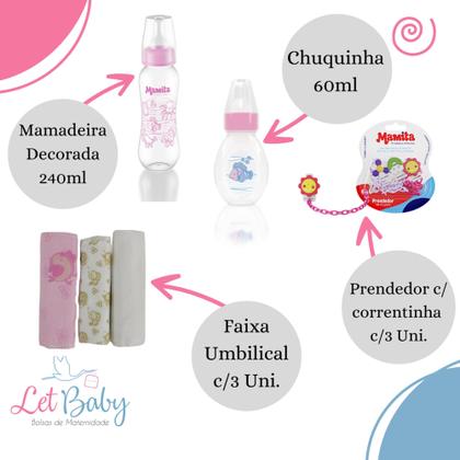 Imagem de Kit Bolsa de Maternidade 5 Peças + Saída maternidade + Enxoval Master menina