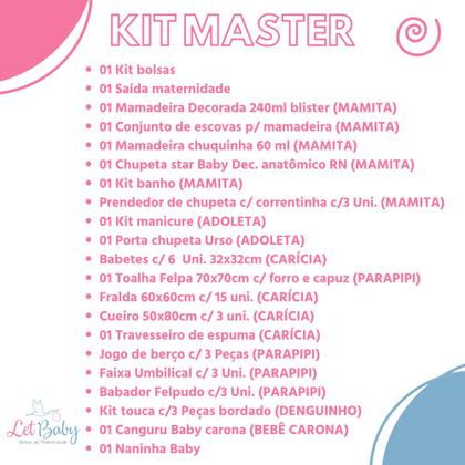 Imagem de Kit Bolsa de Maternidade 5 Peças + Saída maternidade + Enxoval Master menina