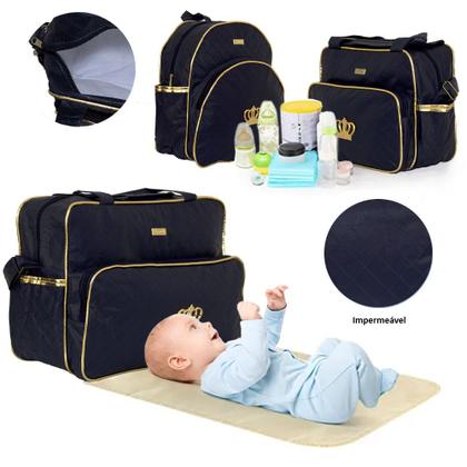 Imagem de Kit Bolsa De Maternidade Plike Baby Menino Azul 4 Pçs Luxo