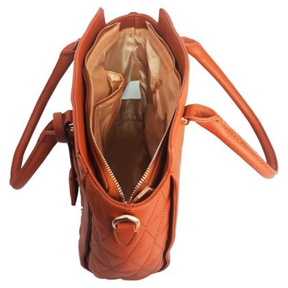 Imagem de Kit Bolsa e Carteira Femininas Marrom Fuseco Ref.20044