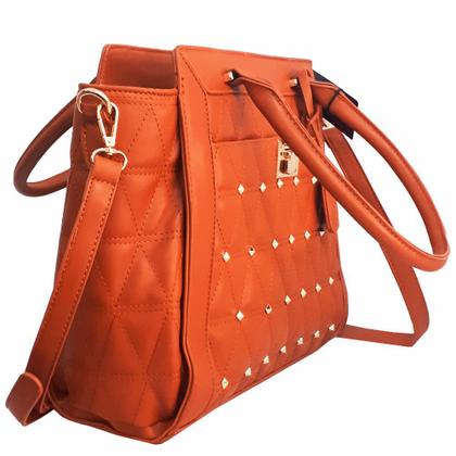 Imagem de Kit Bolsa e Carteira Femininas Marrom Fuseco Ref.20044