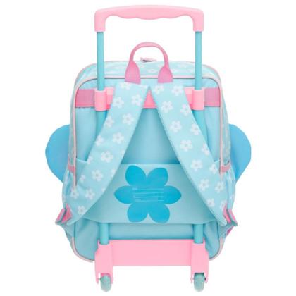 Imagem de Kit Bolsa Escolar Rodinhas e Lancheira Térmica Infantil Borboleta