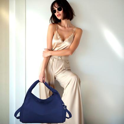 Imagem de Kit Bolsa Feminina Grande Multiuso Transversal + Óculos De Sol Hexagonal