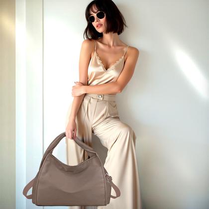 Imagem de Kit Bolsa Feminina Grande Multiuso Transversal + Óculos De Sol Hexagonal