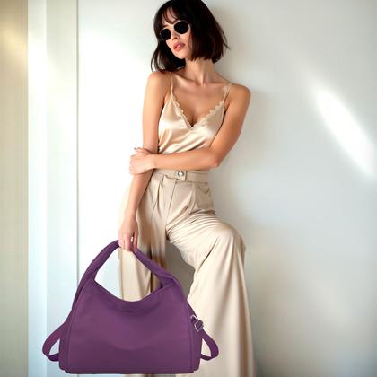 Imagem de Kit Bolsa Feminina Grande Multiuso Transversal + Óculos De Sol Hexagonal