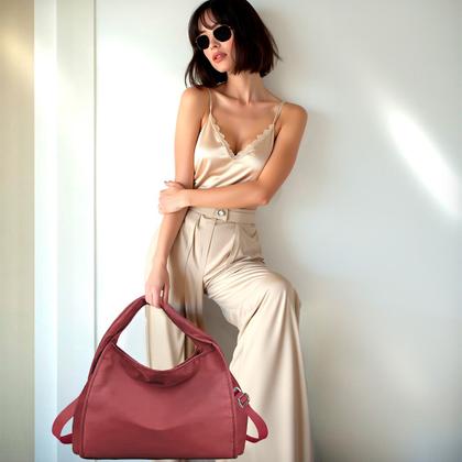 Imagem de Kit Bolsa Feminina Grande Multiuso Transversal + Óculos De Sol Hexagonal