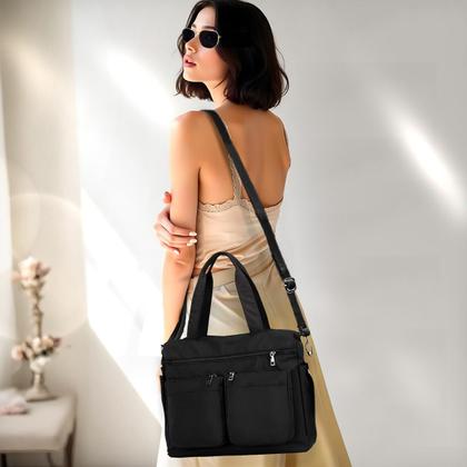 Imagem de Kit Bolsa Feminina Grande Multiuso Transversal + Óculos De Sol Hexagonal