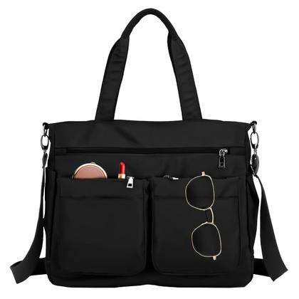 Imagem de Kit Bolsa Feminina Grande Multiuso Transversal + Óculos De Sol Hexagonal