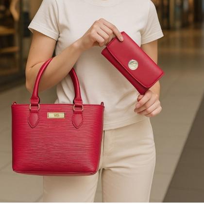 Imagem de Kit Bolsa Feminina Lorena Com Alça Transversal Removível Willibags.