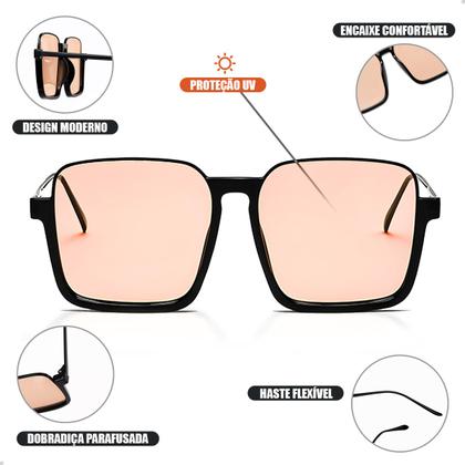 Imagem de Kit Bolsa Feminina Trabalho Faculdade + Óculos De Sol Retro Proteção UV