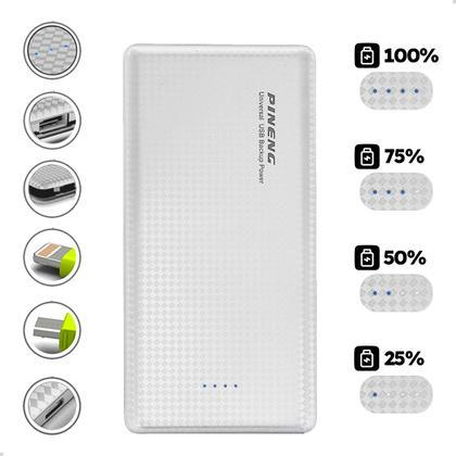Imagem de Kit Bolsa Grande Anti Furto Saida USB + Power bank Compacto Carregamento rápido