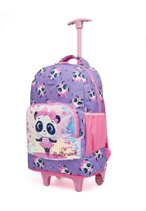 Imagem de Kit Bolsa Infantil Mochila Lancheira Estojo Yupe Resistente Feminina Rosa 22L