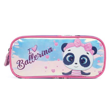 Imagem de Kit Bolsa Infantil Mochila Lancheira Estojo Yupe Resistente Feminina Rosa 22L