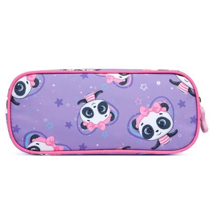 Imagem de Kit Bolsa Infantil Mochila Lancheira Estojo Yupe Resistente Feminina Rosa 22L